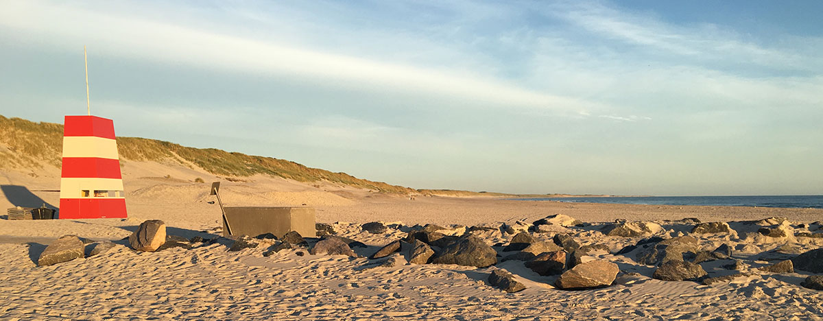 Sonnenuntergangsstimmung am Strand von Hvide Sande