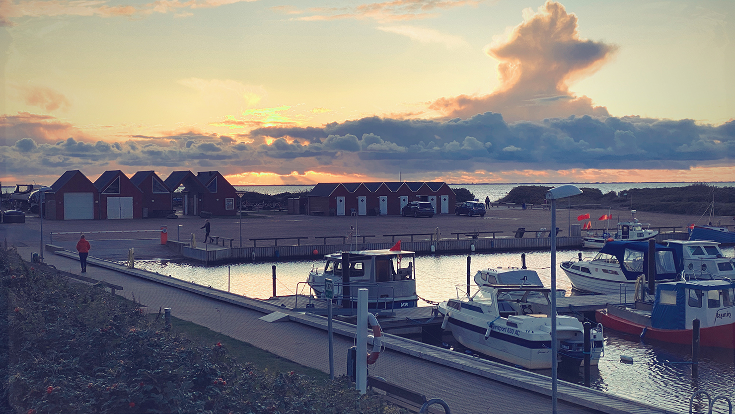 Sonnenuntergang Skaven Strand Hafen