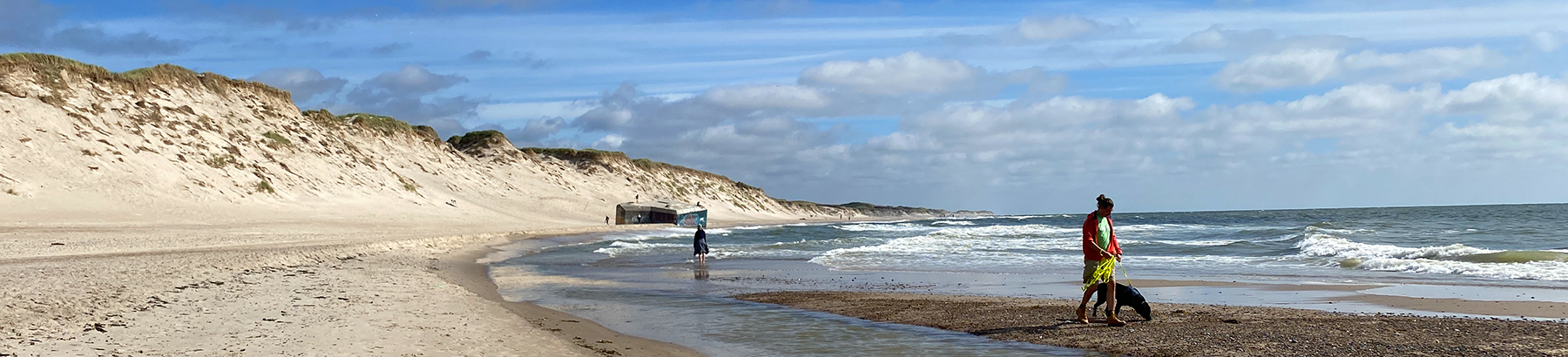 Mit Hund am Strand von Haurvig